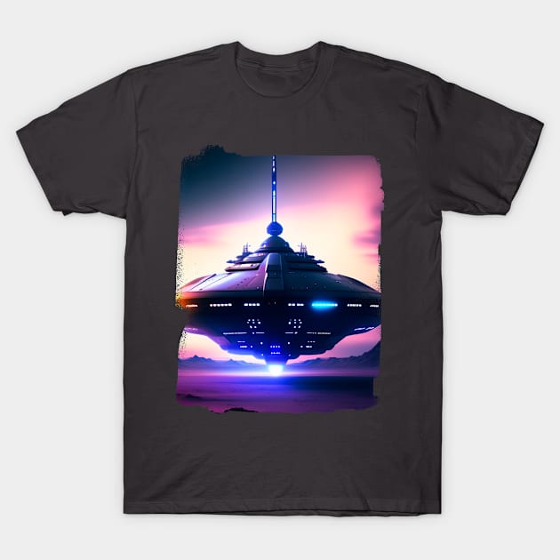 Ufo sighting from a military fighter plane United States T-Shirt by igzine